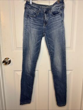American Eagle Outfitters Medium Blue Stretch Skinny Jeans - Women's